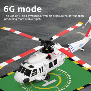 K270 UH-60L 2.4G 4CH 6Axis Gyro Brushless RC Helicopter With 4Paddle Aileronless