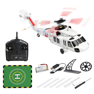 K270 UH-60L 2.4G 4CH 6Axis Gyro Brushless RC Helicopter With 4Paddle Aileronless