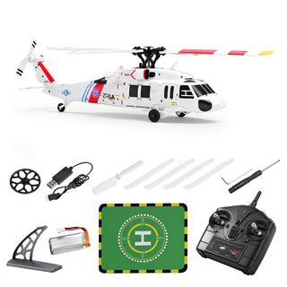K270 UH-60L 2.4G 4CH 6Axis Gyro Brushless RC Helicopter With 4Paddle Aileronless