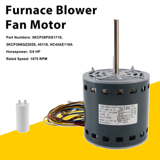 5KCP39PGS171S Furnace Blower Motor 5KCP39NGZ205S Fan Motor for GE Carrier Genteq