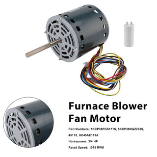 5KCP39PGS171S Furnace Blower Motor 5KCP39NGZ205S Fan Motor for GE Carrier Genteq