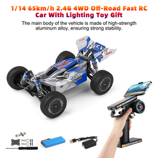 WLtoys 144011 1/14 65km/h 2.4G 4WD Off-Road Fast RC Car With Lighting Toy Gift