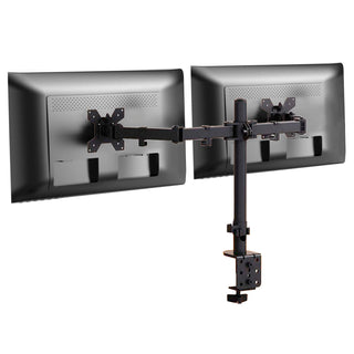 Double Dual Display Computer Monitor Arm Mount Desk Stand 17"-27" Screen LED LCD
