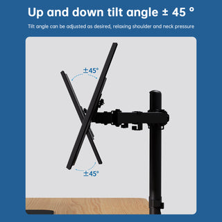 Double Dual Display Computer Monitor Arm Mount Desk Stand 17"-27" Screen LED LCD