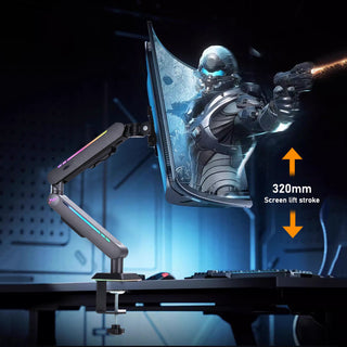 Gaming Monitor Arm 32inch Desktop Computer Monitor Stand RGB Light Monitor Stand