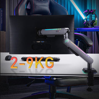 Gaming Monitor Arm 32inch Desktop Computer Monitor Stand RGB Light Monitor Stand