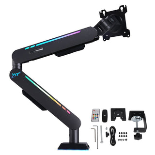 Gaming Monitor Arm 32inch Desktop Computer Monitor Stand RGB Light Monitor Stand
