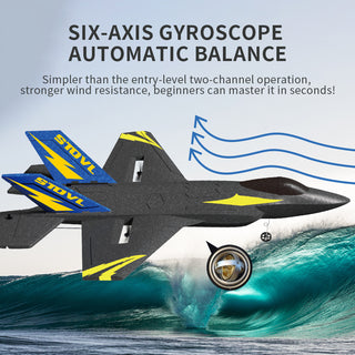 KF605 2.4GHz 4CH Remote Control Glider Airplane Toy Gift With 2 Batteries Black