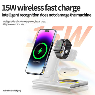 4 in 1 Charger Stand Multiple Devices Wireless Charger iPhone Charging Station