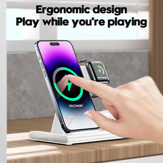 4 in 1 Charger Stand Multiple Devices Wireless Charger iPhone Charging Station