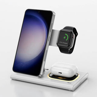 4 in 1 Charger Stand Multiple Devices Wireless Charger Samsung Charging Station
