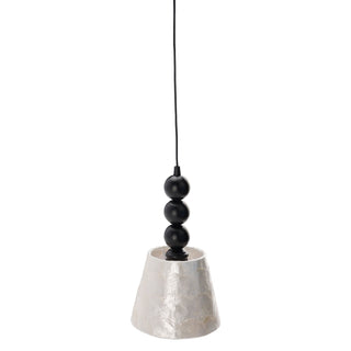 1-light 6.9" Natural Capiz Seashell Pendant Light
