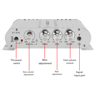 2.1 Bluetooth Stereo Hifi Car Home Car Audio Car Amplifier AMP Sound Speaker EDR