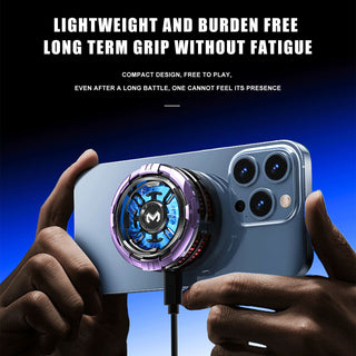 Magnetic Phone Cooling Fan Pad Phone Cooler RGB Light AI Smartphone Temperature