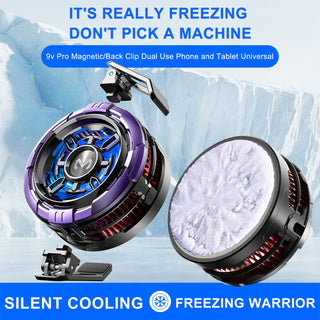 Magnetic Phone Cooling Fan Pad Phone Cooler RGB Light AI Smartphone Temperature
