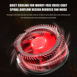 Magnetic Phone Cooling Fan Pad Phone Cooler RGB Light AI Smartphone Temperature