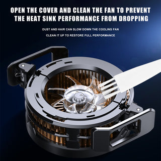 Magnetic Phone Cooling Fan Pad Phone Cooler RGB Light AI Smartphone Temperature
