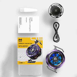 Magnetic Phone Cooling Fan Pad Phone Cooler RGB Light AI Smartphone Temperature