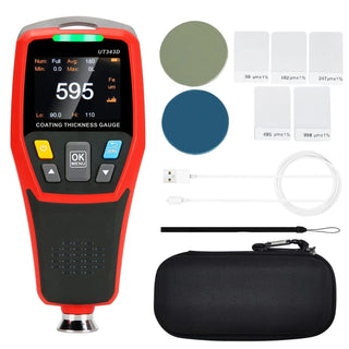 UT343D Digital Paint Coating Thickness Gauge Range 0 to 1250um F/N Probe