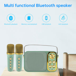 Mini Wireless Bluetooth Speaker 10W Power Home Theater Dual Microphone Speaker