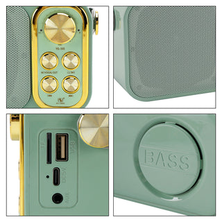 Mini Wireless Bluetooth Speaker 10W Power Home Theater Dual Microphone Speaker