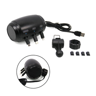 3-in-1 Retractable Car Backseat Charging Station Box for iPhone/Samsung/Android