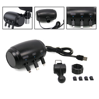 3-in-1 Retractable Car Backseat Charging Station Box for iPhone/Samsung/Android