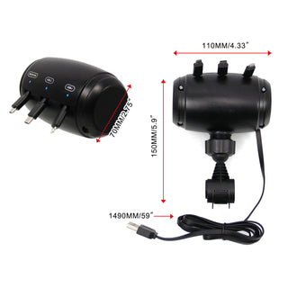 3-in-1 Retractable Car Backseat Charging Station Box for iPhone/Samsung/Android