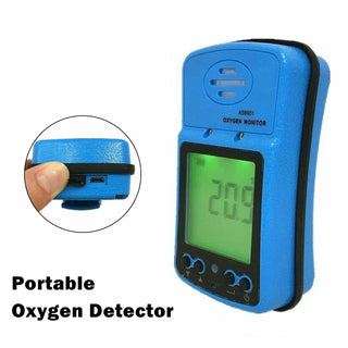 AS8901 Oxygen Monitor O2 Gas Detector 0-30% VOL Sound Light Alarm
