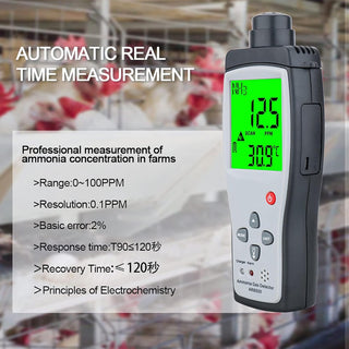 AR8500 Ammonia Gas Detector NH3 Monitor NH3 Gas Analyzer 0-100PPM