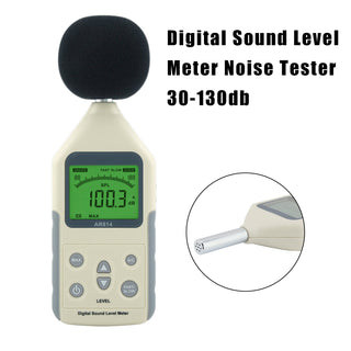 AR814 Digital Sound Level Meter Noise Tester 30-130db