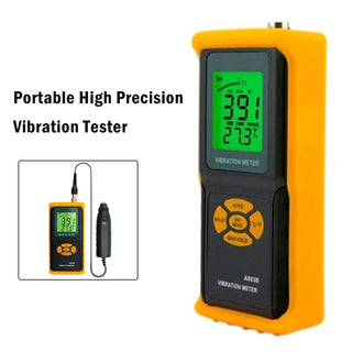 Digital AR63B Vibration Meter Vibrometer 3-in-1 Measuring Modes For Accelerat