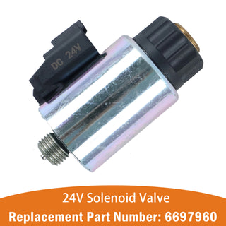 6697960 Solenoid Valve 24V For Bobcat S175 S185 S595 S650 T110 T140 T180 T250