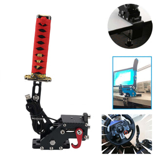 14Bit PC USB3.0 SIM Handbrake Sword Hilt for Racing Games Steering Wheel Stand