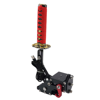 14Bit PC USB3.0 SIM Handbrake Sword Hilt for Racing Games Steering Wheel Stand
