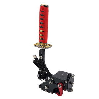 14Bit PC USB3.0 SIM Handbrake Sword Hilt for Racing Games Steering Wheel Stand