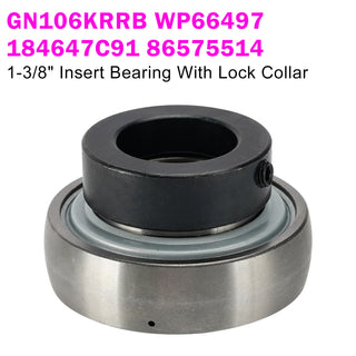 GN106KRRB WP66497 184647C91 86575514 1-3/8" Insert Bearing With Lock Collar