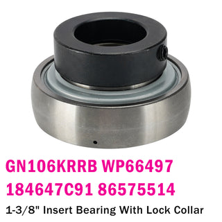 GN106KRRB WP66497 184647C91 86575514 1-3/8" Insert Bearing With Lock Collar