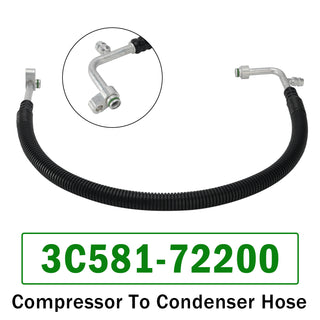 3C581-72200 Compressor To Condenser Hose Fits For Kubota M8540 M9540 Tractors
