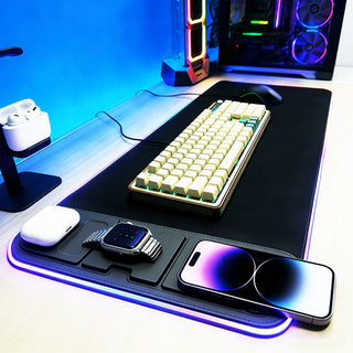 Magnetic Phone Earphones Watch 7-IN-1 Wireless Charging Mouse Pad Phone Holder