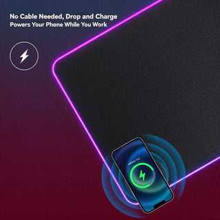 15W LED Magnetic Phone Earphone Watch Wireless Charger 3 in 1 Charger Mouse Pad