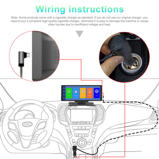 10.26inch HD Car Display CarPlay Car Navigation all-in-one Machine 12 LED Camera