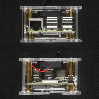 Orange Pi 4A Acrylic Case Orange Pi 4A Transparent Protective Box w Cooling Fan