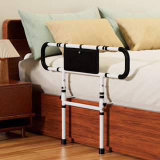 Bed Side Rail Mobility Aid Guard punch-free and foldable bedside handrails for getting up
