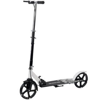 Foldable Commuter Kick Scooter For Adults and Teens With 8" Large solid pu luminous tire Dual Safety Brakes Anti-Slip Deck Commute Kick Scooter
