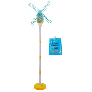 Windmill Bubble Machine Standing Bubble Blower With Light Outdoor Kid Toy Party