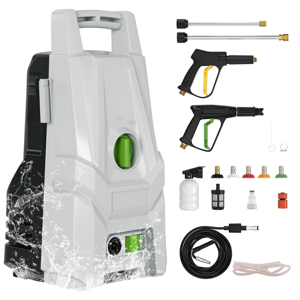 1400W Portable Electric High Pressure Washer 3200PSI Max 1.8GPM Power Washer