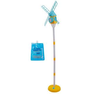 Windmill Bubble Machine Standing Bubble Blower With Light Outdoor Kid Toy Party