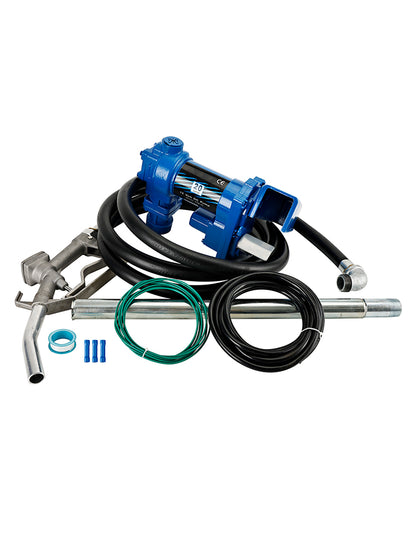 20GPM DC12V Fuel Transfer Pump Gasoline With Nozzle Kit Gas Diesel Kerosene Blue