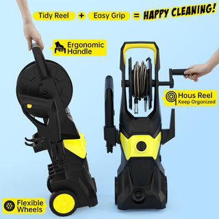 Portable 3000 PSI Electric High-Pressure Washer Yellow 2.6 GPM Power Washer